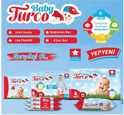 Baby Turco Külot Bez 4 Numara Maxi (8-18 Kg)