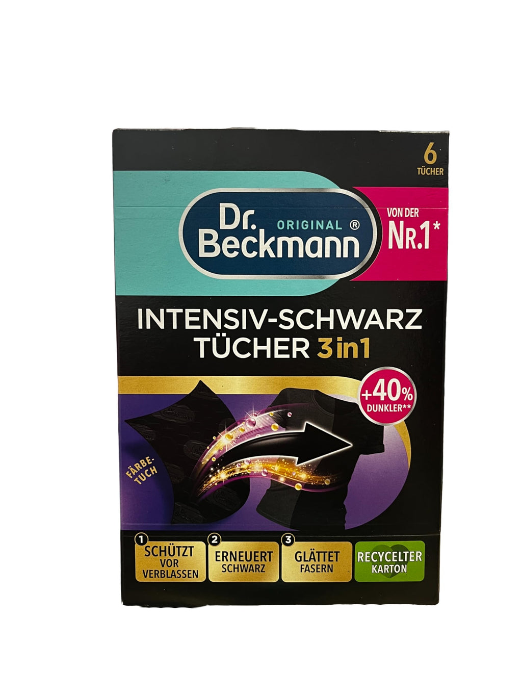 Dr. Beckmann Intensiv Schwarztücher 6 Tücher