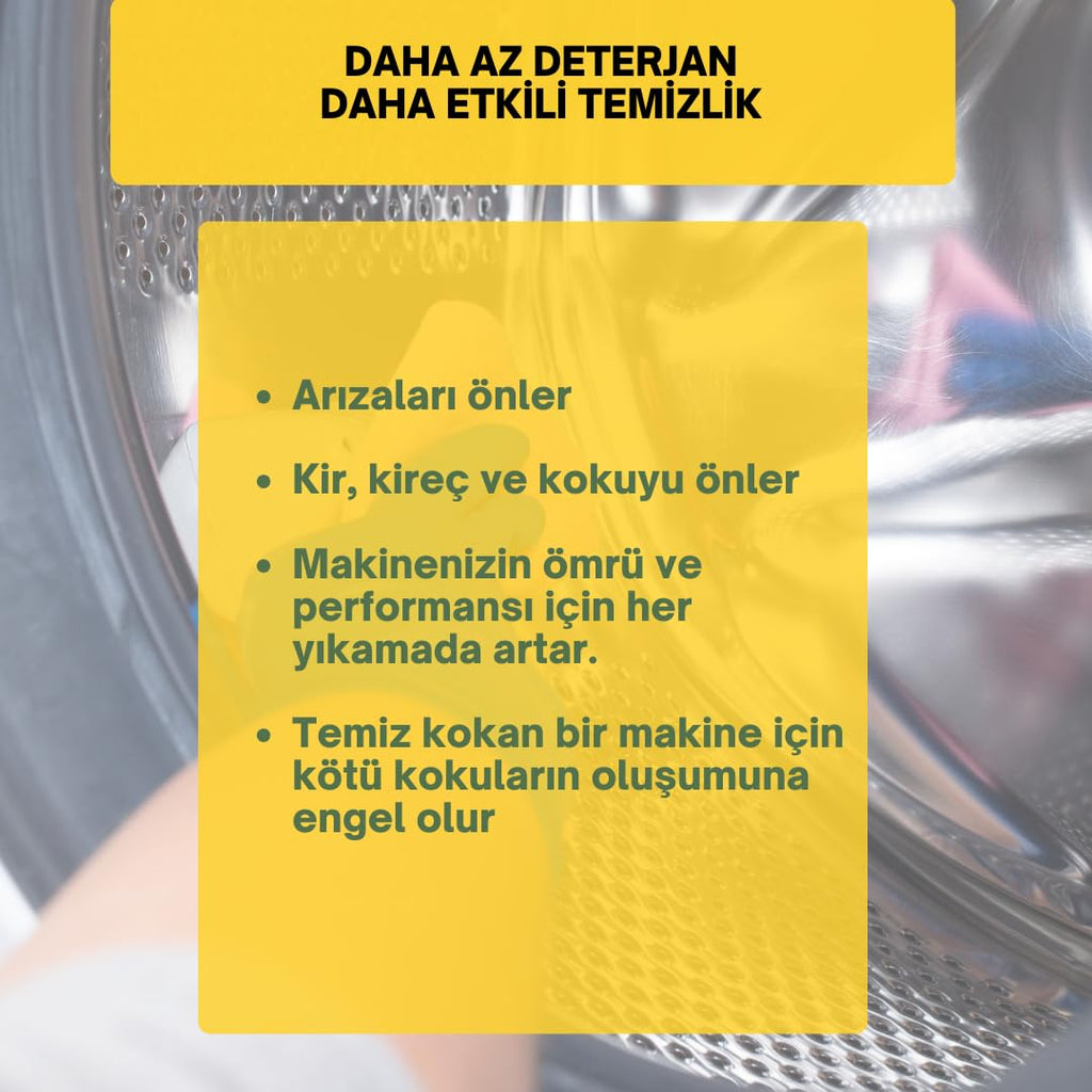 8 Adet Ultra Konsantre Çamaşır Makinesi Kazan Temizleme Bakım Tozu