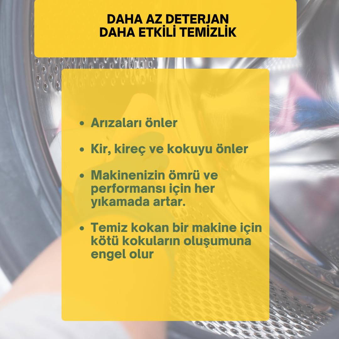 8 Adet Ultra Konsantre Çamaşır Makinesi Kazan Temizleme Bakım Tozu