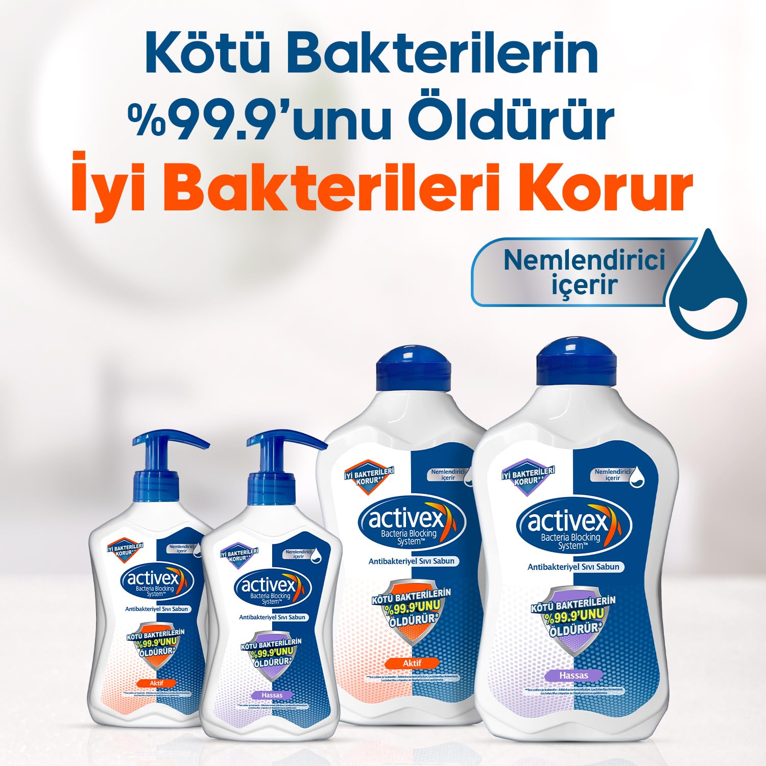 Activex Antibakteriyel Sıvı Sabun, Hassas, 1.5 lt