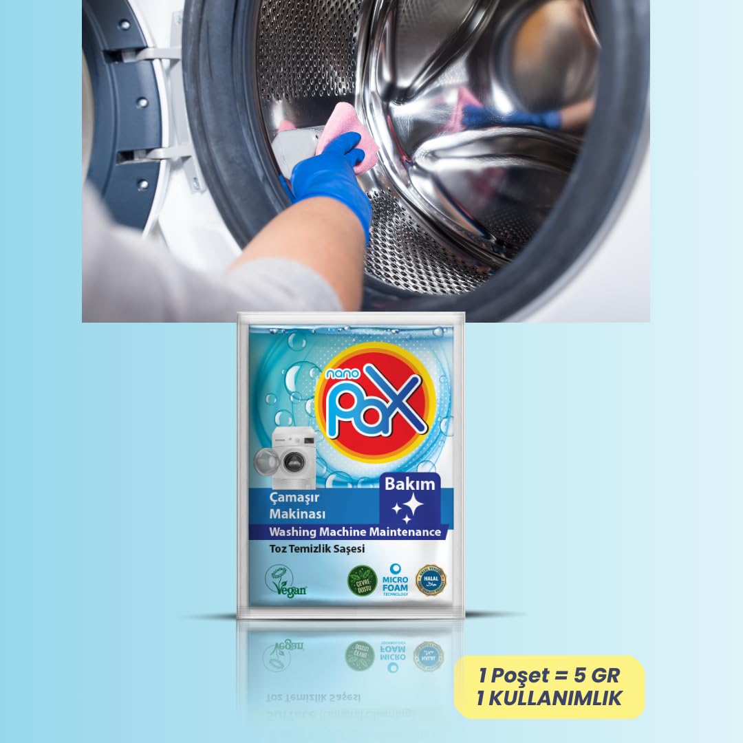 8 Adet Ultra Konsantre Çamaşır Makinesi Kazan Temizleme Bakım Tozu