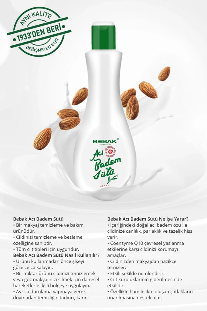 Bebak Acıbadem Temizleme Sütü 215 Gr
