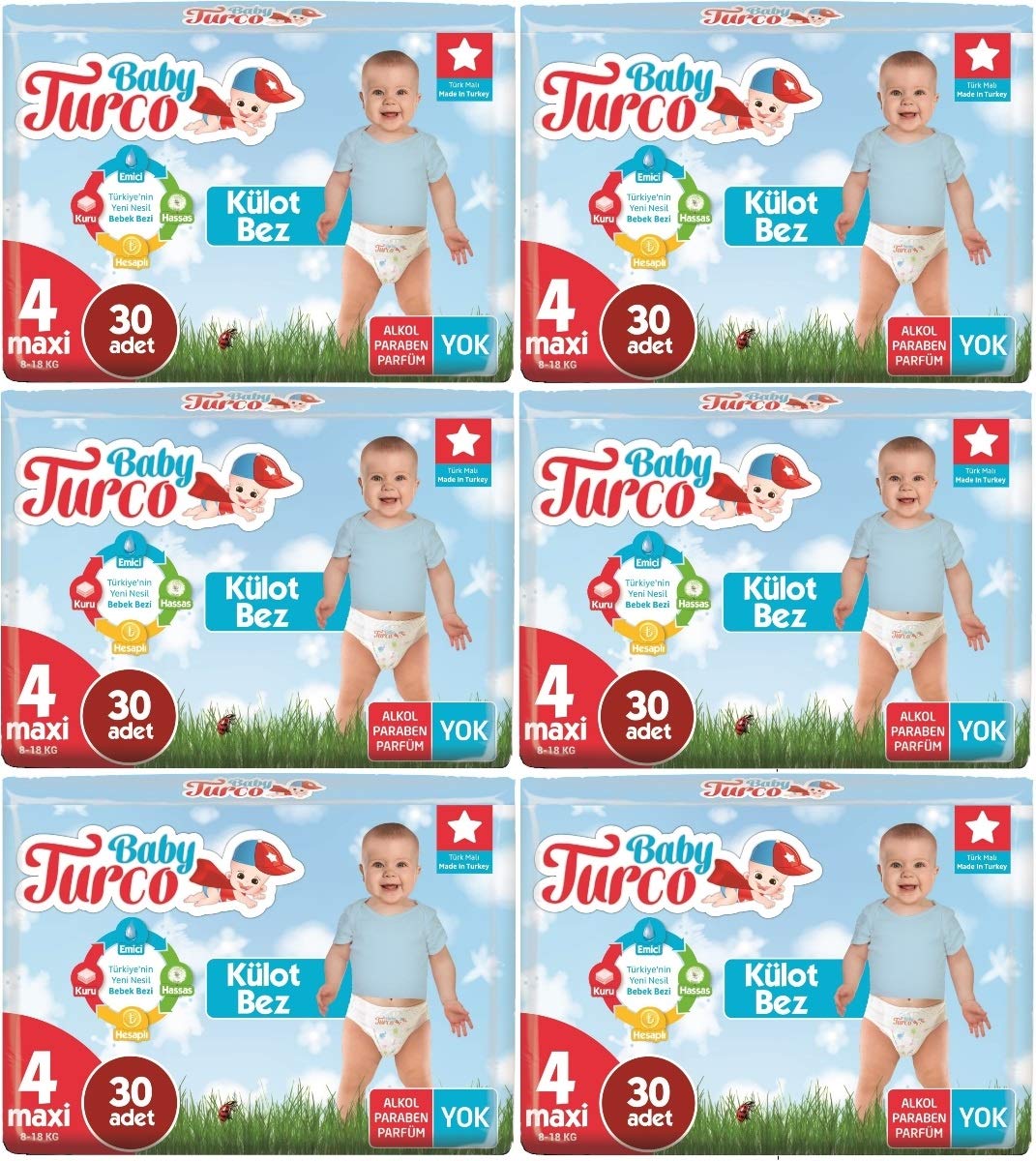 Baby Turco Külot Bez 4 Numara Maxi (8-18 Kg)